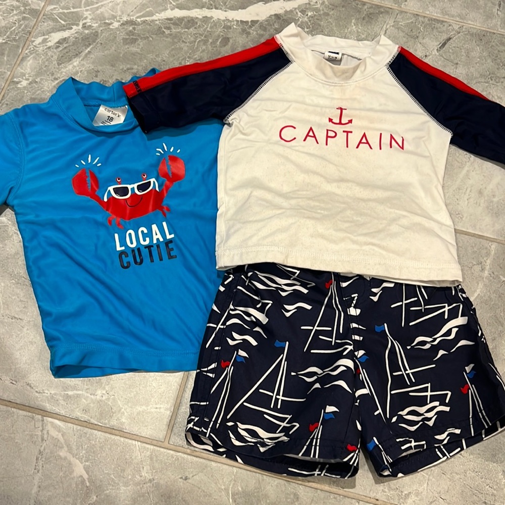 Janie and Jack and carters swim bundle | 12-18 months